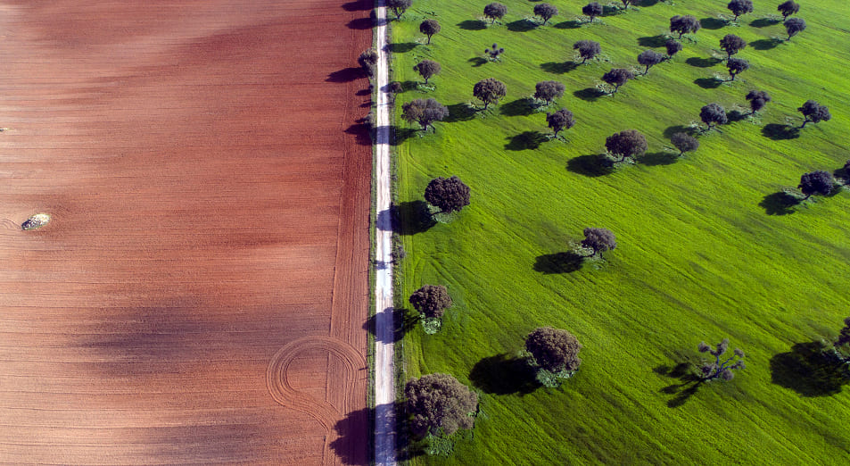 Imagen aérea carretera